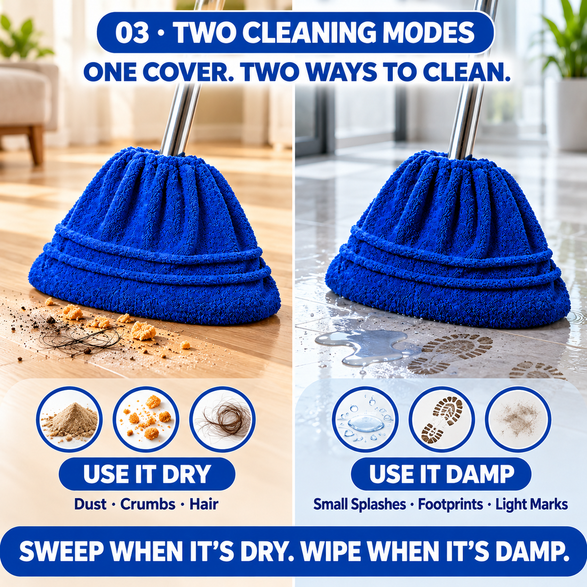 Household multi-functional lazy-person vacuuming broom