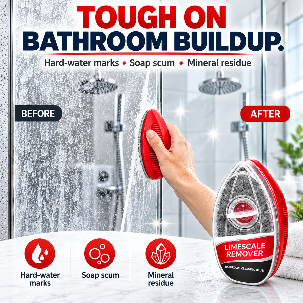 🔥Buy 1 Get 1 Free🔥Limescale Remover Bathroom Cleaning Brush