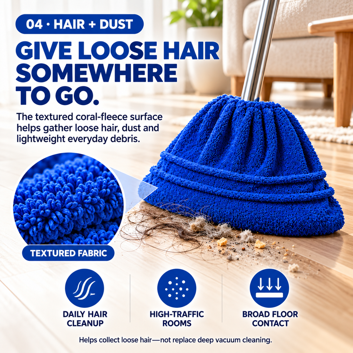 Household multi-functional lazy-person vacuuming broom