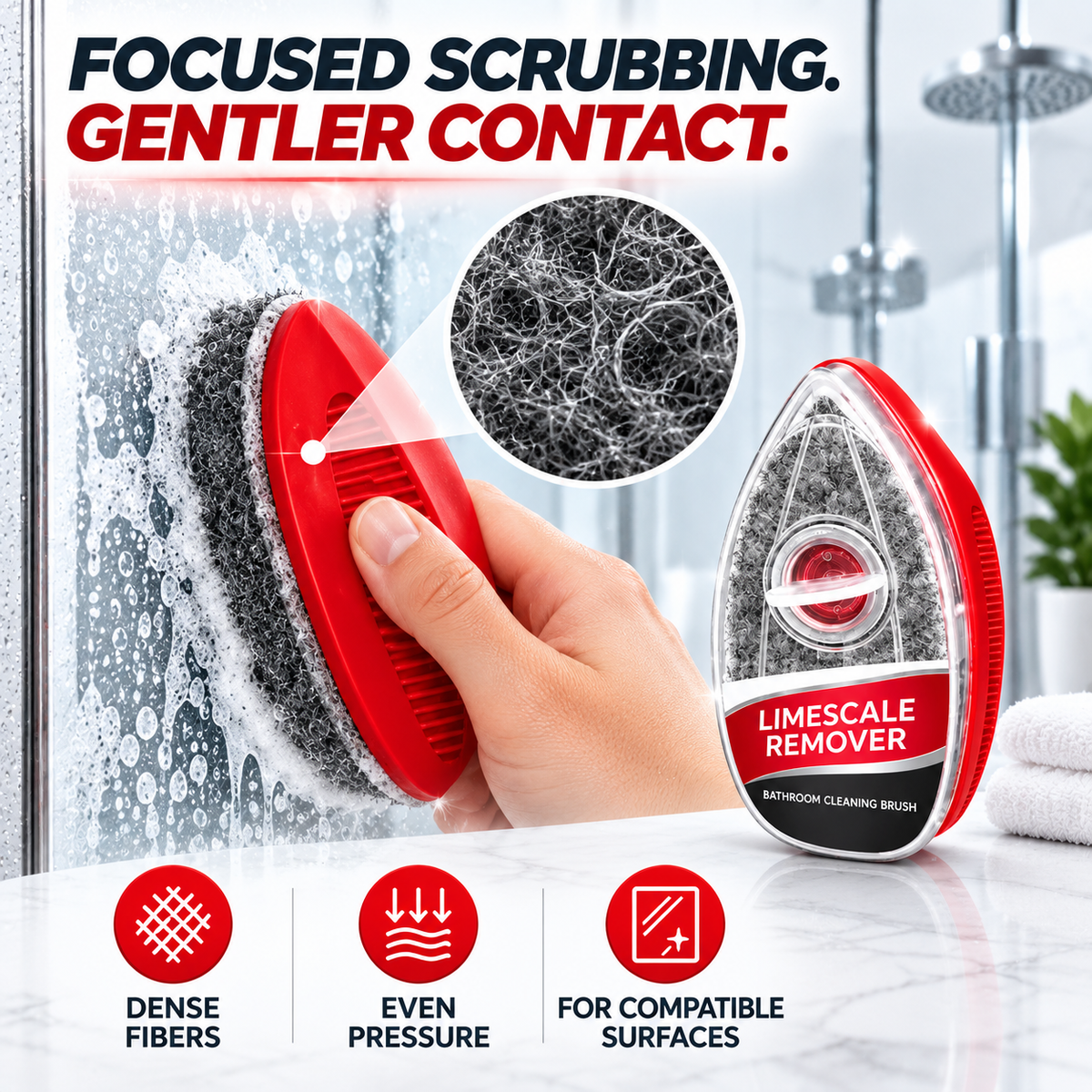 🔥Buy 1 Get 1 Free🔥Limescale Remover Bathroom Cleaning Brush