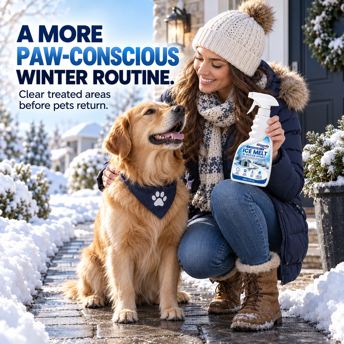 🔥Buy 2 Get 1 Free🔥Outdoor De-Icing & Snow Melting Spray – pet-safe, dissolves frost on contact