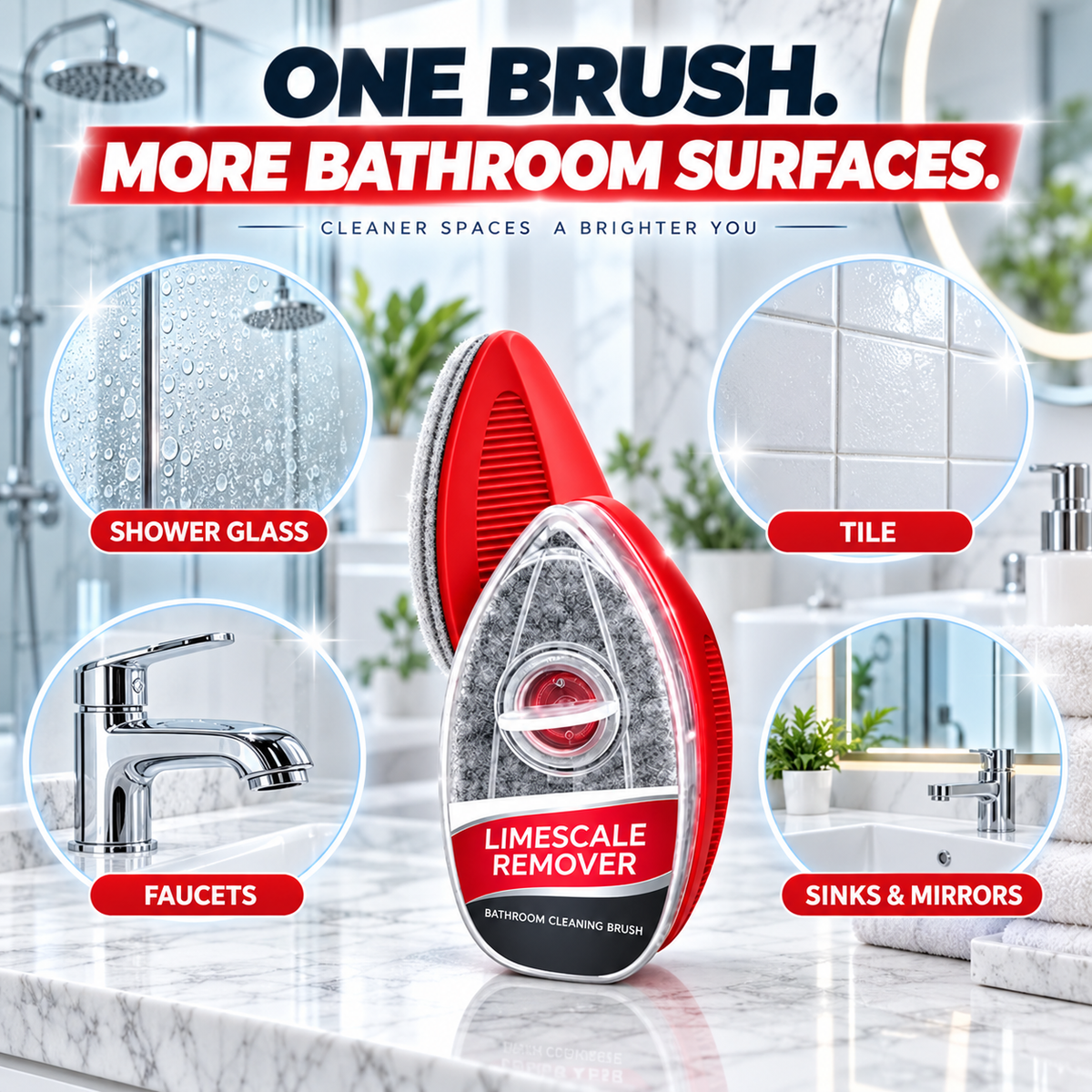 🔥Buy 1 Get 1 Free🔥Limescale Remover Bathroom Cleaning Brush