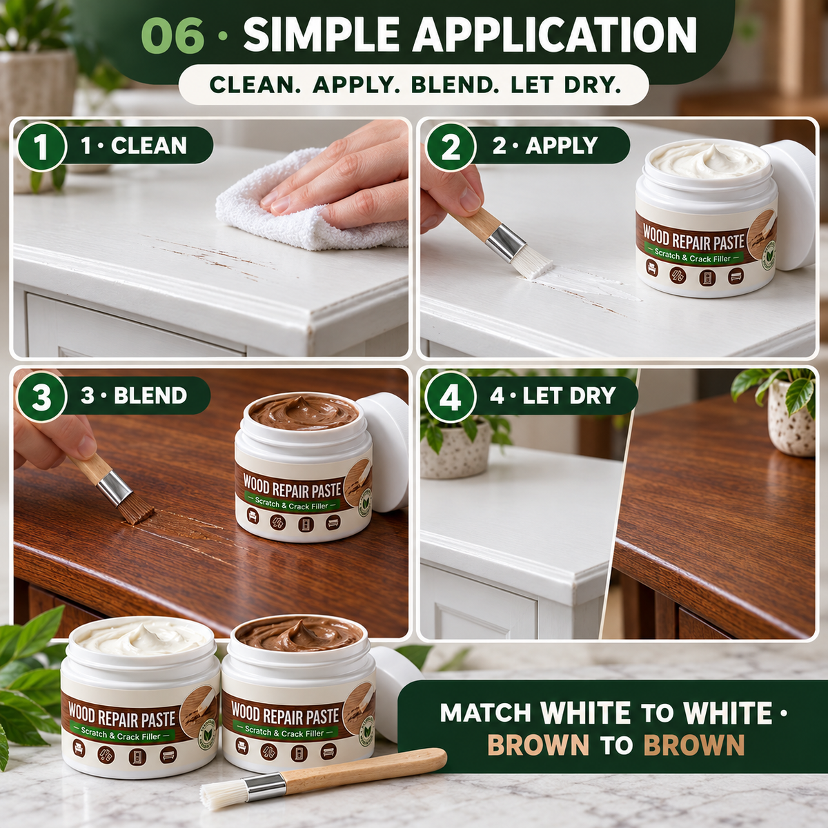Wood Repair Paste for Furniture and Floor