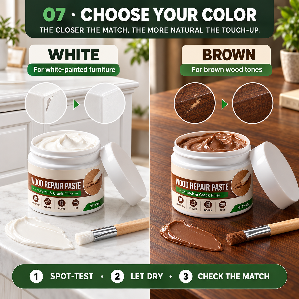 Wood Repair Paste for Furniture and Floor