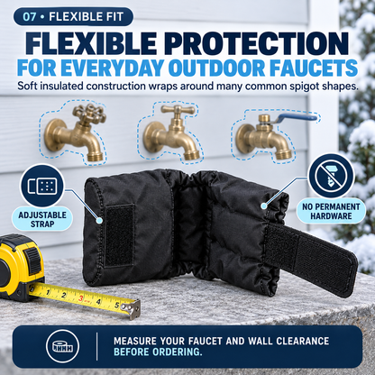 Thickened Outdoor Faucet Covers, Waterproof Insulated Hose Bib Socks