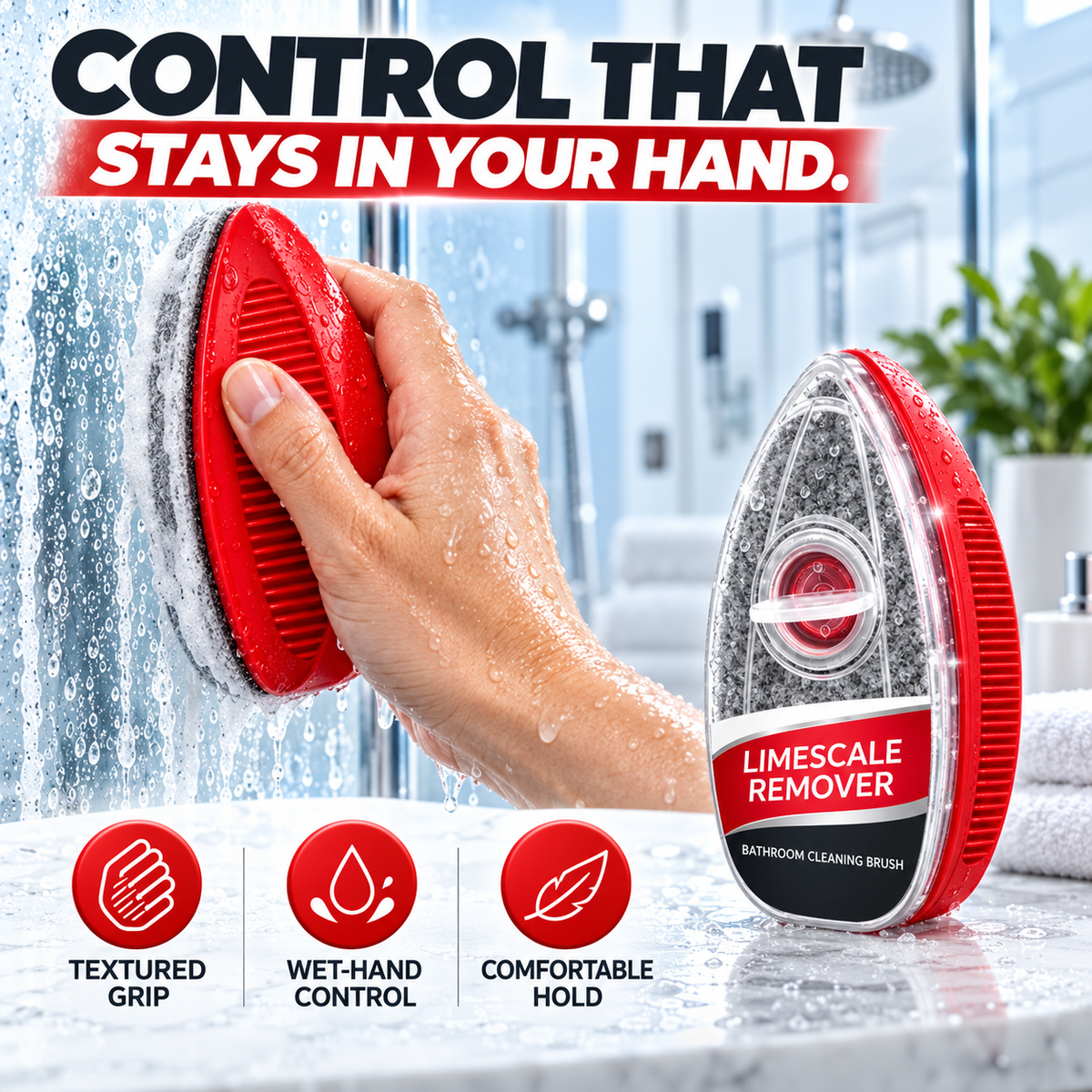 🔥Buy 1 Get 1 Free🔥Limescale Remover Bathroom Cleaning Brush