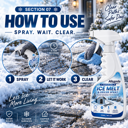 🔥Buy 2 Get 1 Free🔥Outdoor De-Icing & Snow Melting Spray – pet-safe, dissolves frost on contact