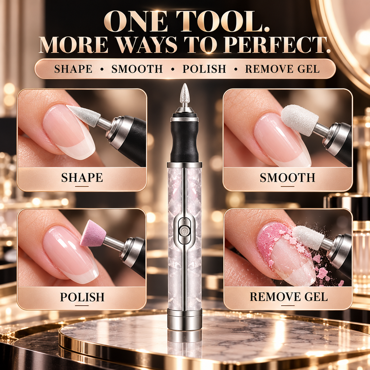 🔥Electric Nail Grinder With LED Light