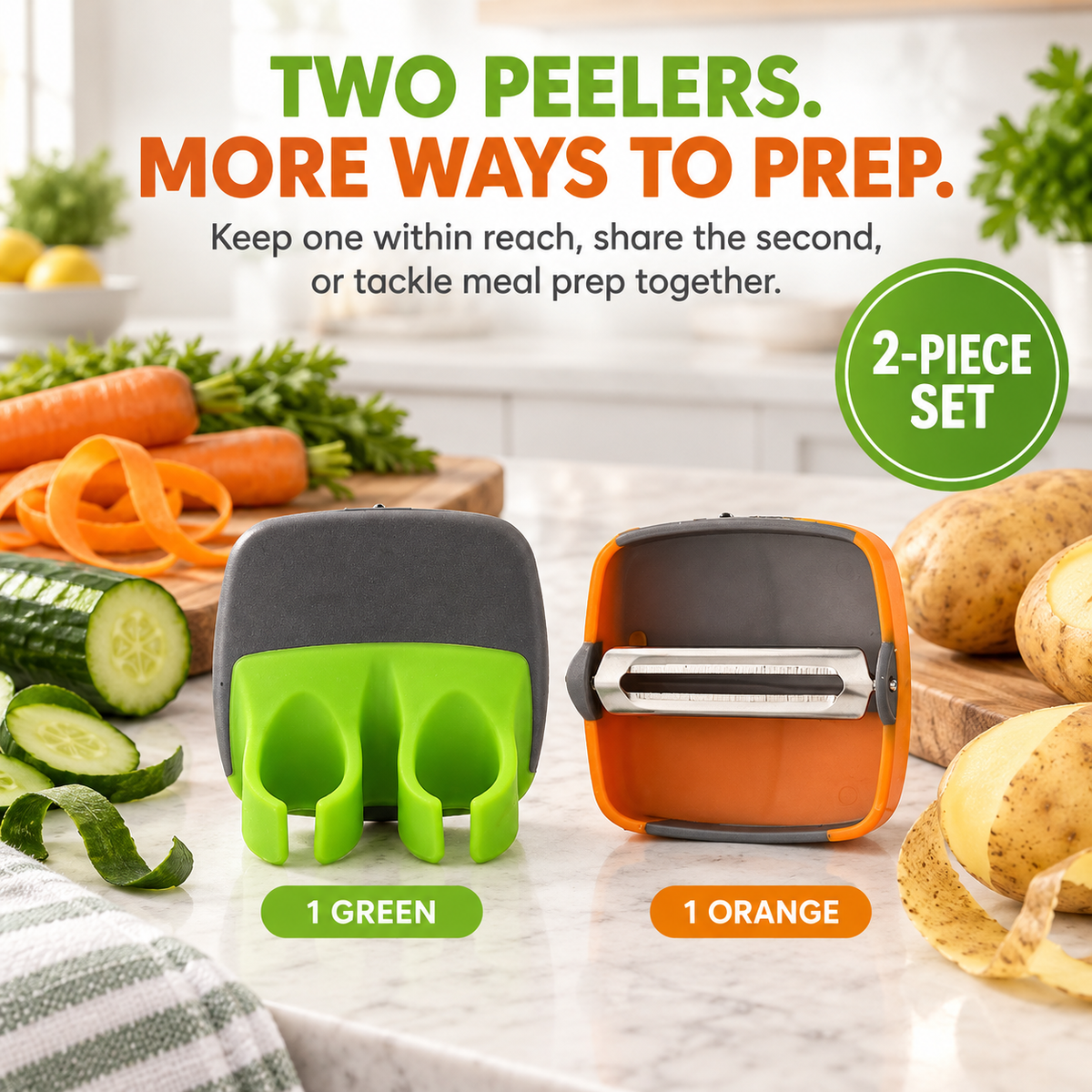 Hand Vegetable Peeler Palm Peeler Rubber Finger Grips Comfortable to Peel Pumpkin, Carrot, Cucumber, Potato and More
