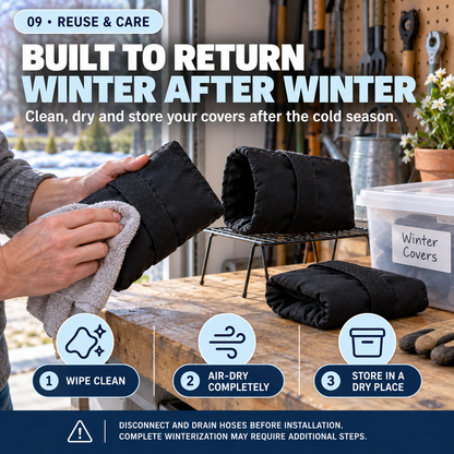 Thickened Outdoor Faucet Covers, Waterproof Insulated Hose Bib Socks