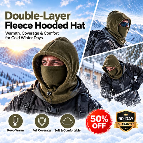 One-piece flannel warm mask hat– Full Face & Neck Winter Protection for Outdoor Adventures