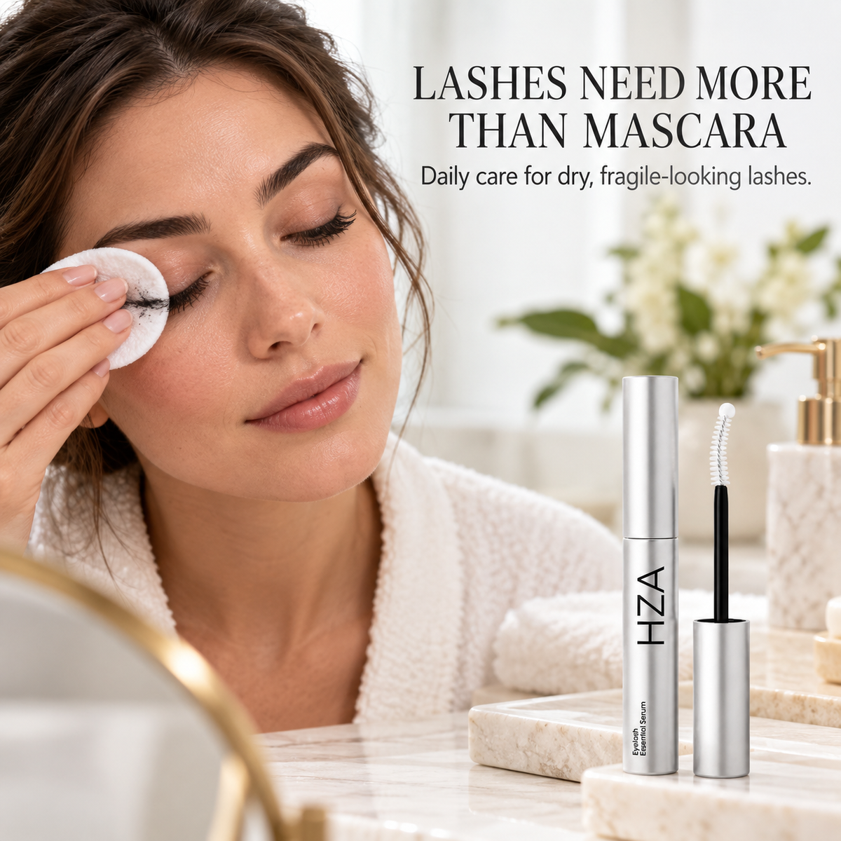 Essential Eyelash Growth Serum, Jumbo Size 0.5fl.oz - Safe & Gentle Lashes Care, Fuller, Thicker in 2 Weeks, Non-Prostaglandin, Hormone-free