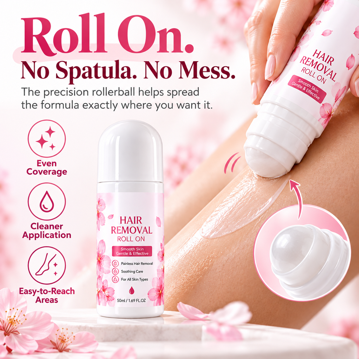 Gentle Smooth Roll-On Body Hair Removal