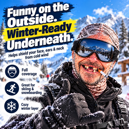 Old Man Ski Winter Face Mask 3D Funny Realistic Face Balaclava Party Gear