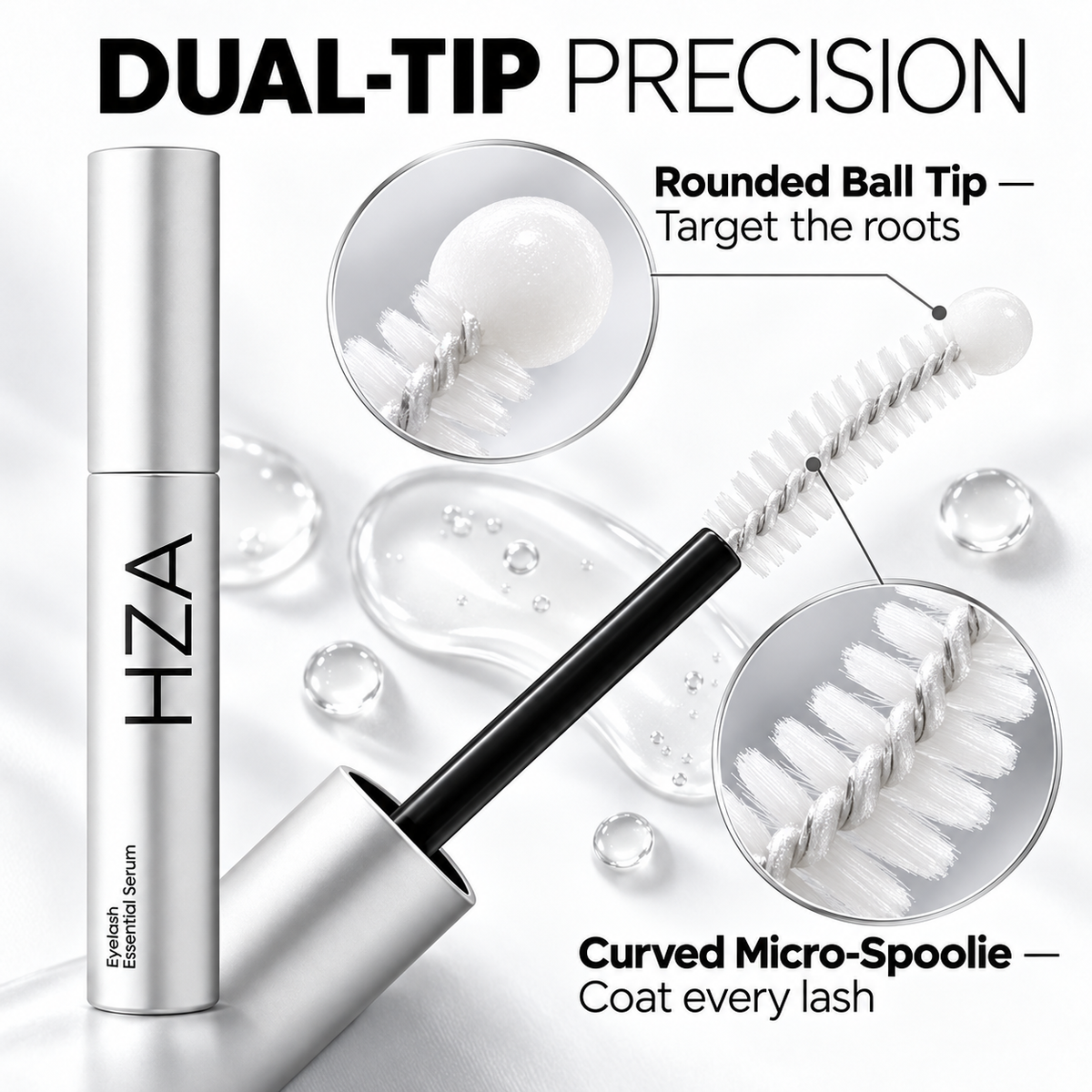 Essential Eyelash Growth Serum, Jumbo Size 0.5fl.oz - Safe & Gentle Lashes Care, Fuller, Thicker in 2 Weeks, Non-Prostaglandin, Hormone-free
