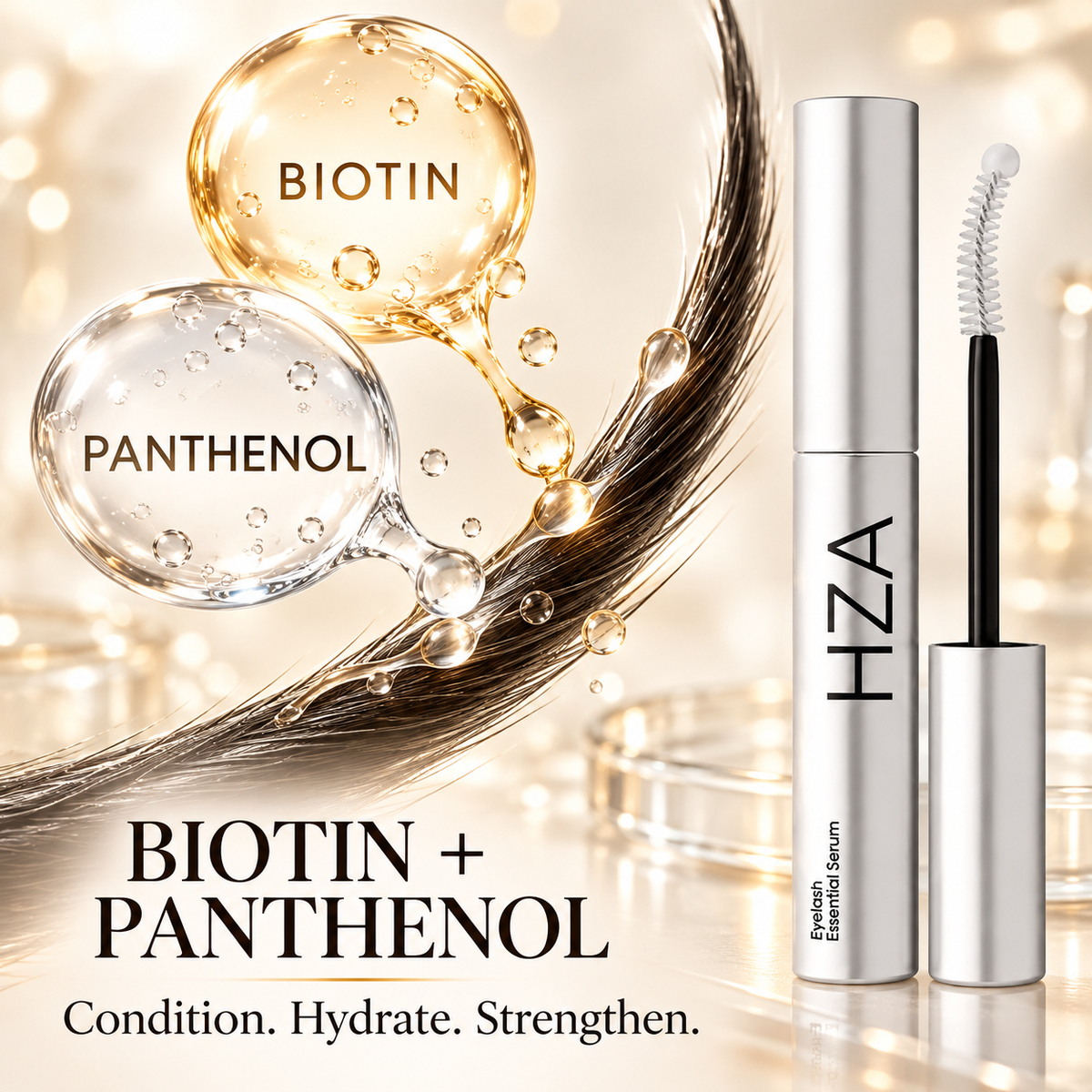Essential Eyelash Growth Serum, Jumbo Size 0.5fl.oz - Safe & Gentle Lashes Care, Fuller, Thicker in 2 Weeks, Non-Prostaglandin, Hormone-free