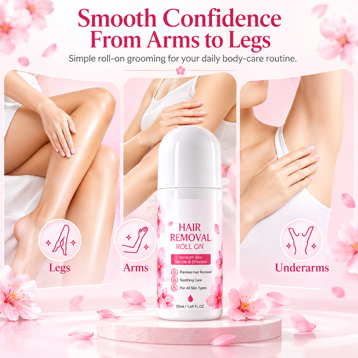 Gentle Smooth Roll-On Body Hair Removal