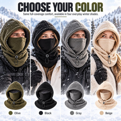 One-piece flannel warm mask hat– Full Face & Neck Winter Protection for Outdoor Adventures