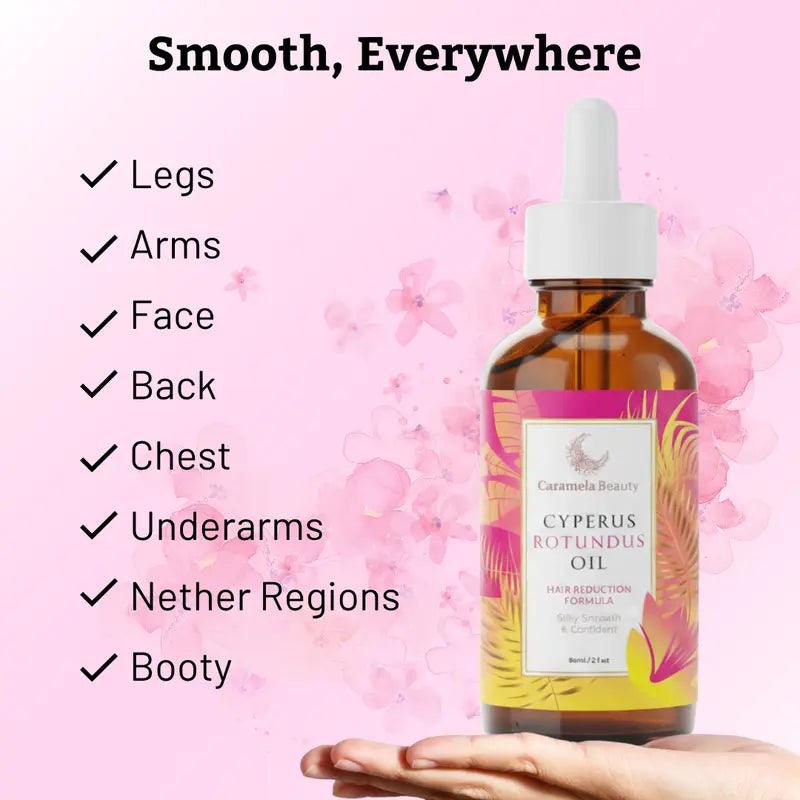 Caramela Beauty Zyperngrasöl zur natürlichen Haarwuchsreduktion