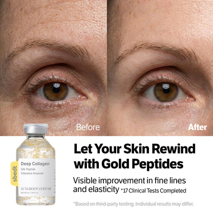 Deep Collagen Silk Peptide Intensive Lifting Ampoule Serum - Korean Anti-Aging Facial Essence