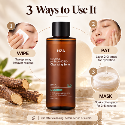 HZA Licorice pH 5.5 Balancing Cleansing Toner, 5.07 fl oz