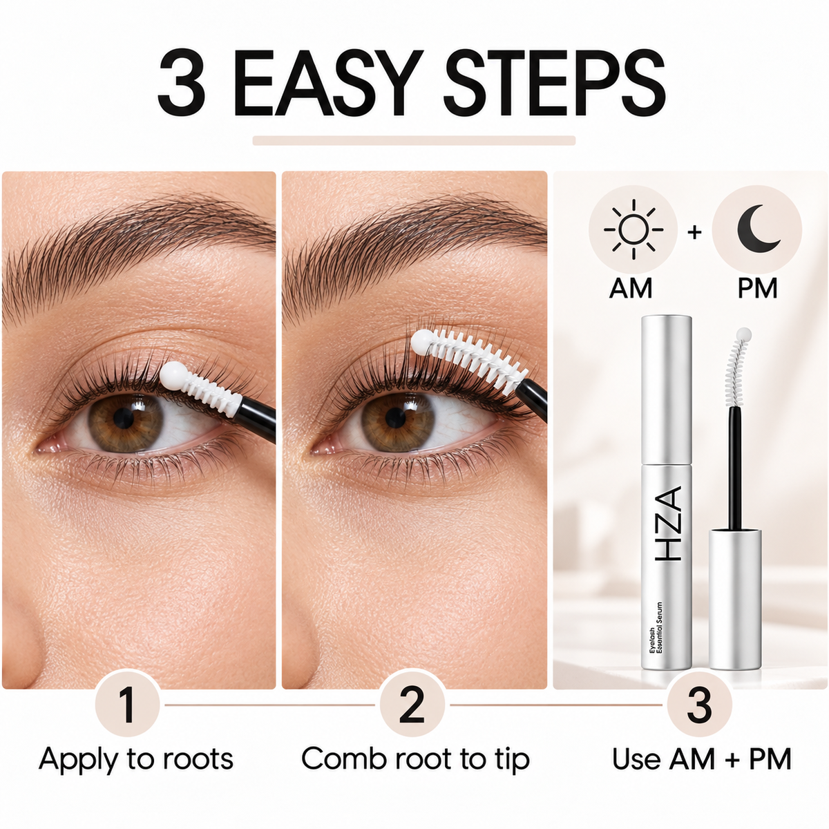 Essential Eyelash Growth Serum, Jumbo Size 0.5fl.oz - Safe & Gentle Lashes Care, Fuller, Thicker in 2 Weeks, Non-Prostaglandin, Hormone-free