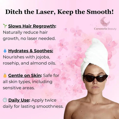 Caramela Beauty Zyperngrasöl zur natürlichen Haarwuchsreduktion