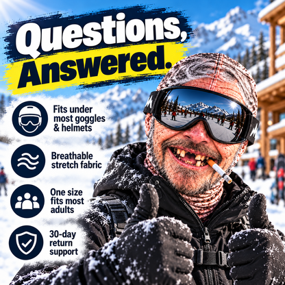 Old Man Ski Winter Face Mask 3D Funny Realistic Face Balaclava Party Gear