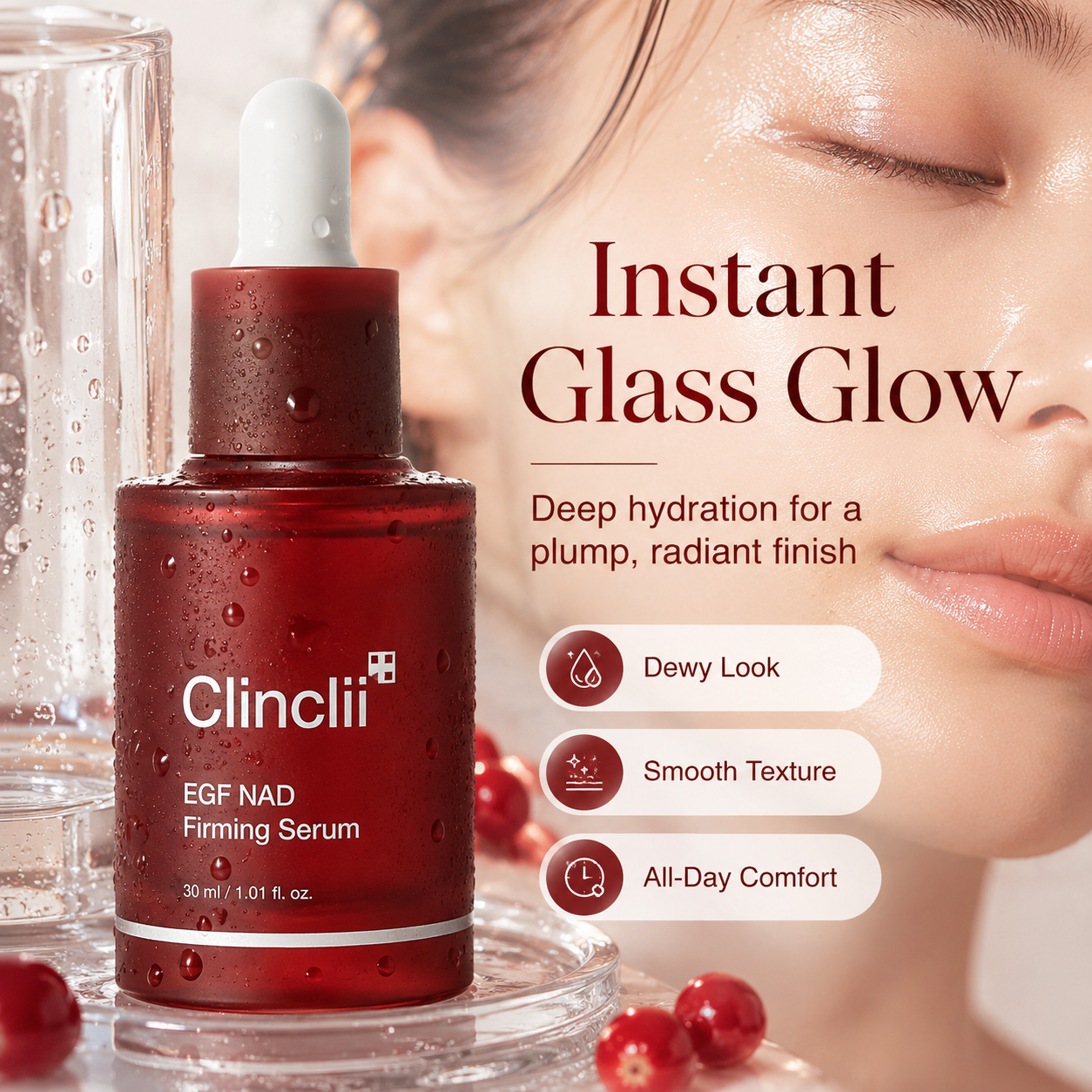 Collagen Gel Cream – Freeze-Dried Collagen Capsules For Instant Glass Glow & Wrinkle-Filling