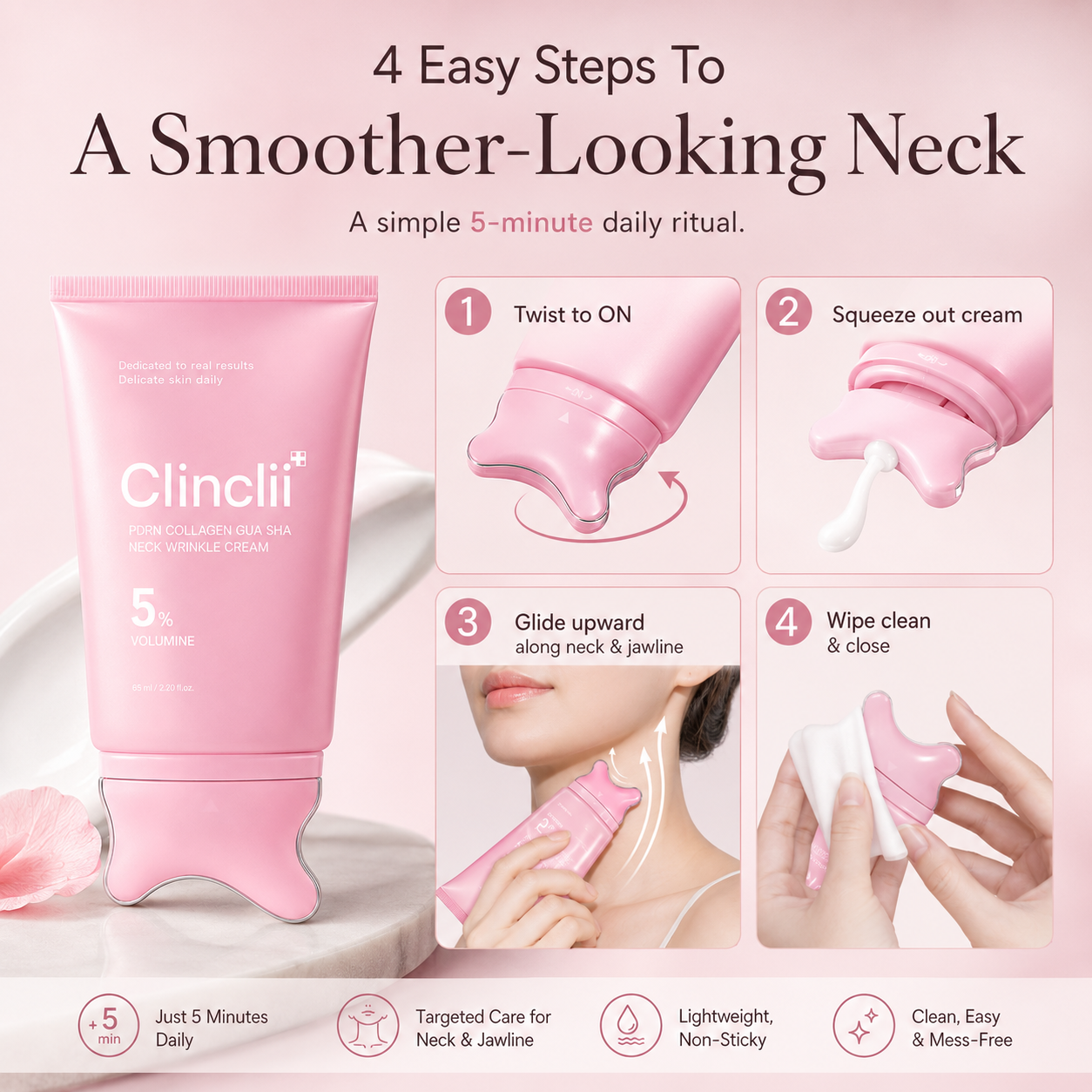 Collagen Gua Sha Neck Wrinkle Cream