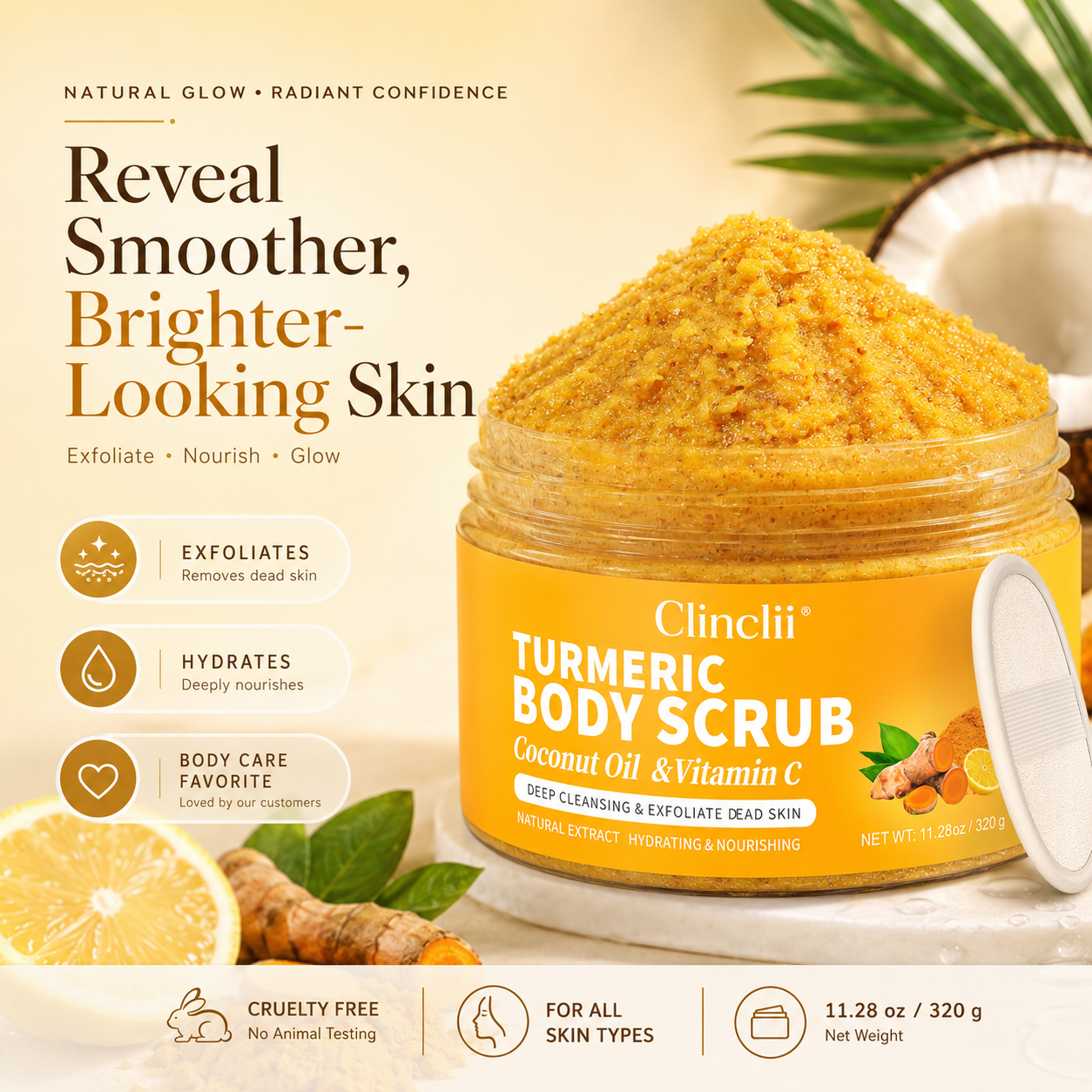 ✨Last Day 40% OFF💗Turmeric Exfoliating Body Scrub