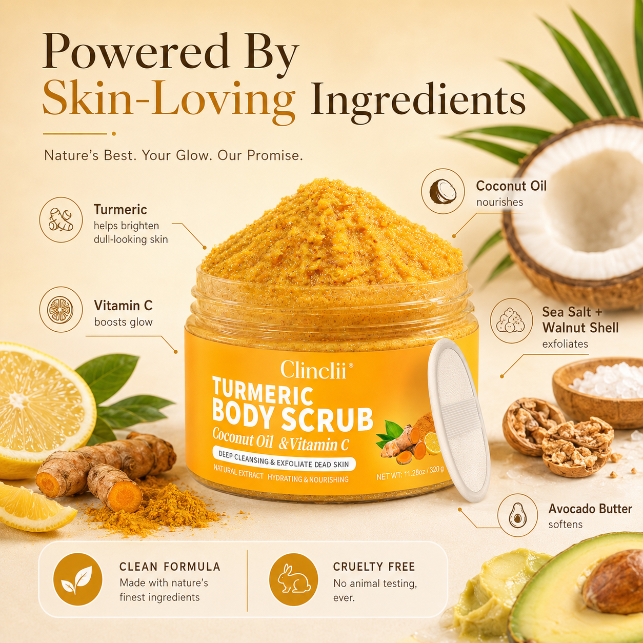 ✨Last Day 40% OFF💗Turmeric Exfoliating Body Scrub