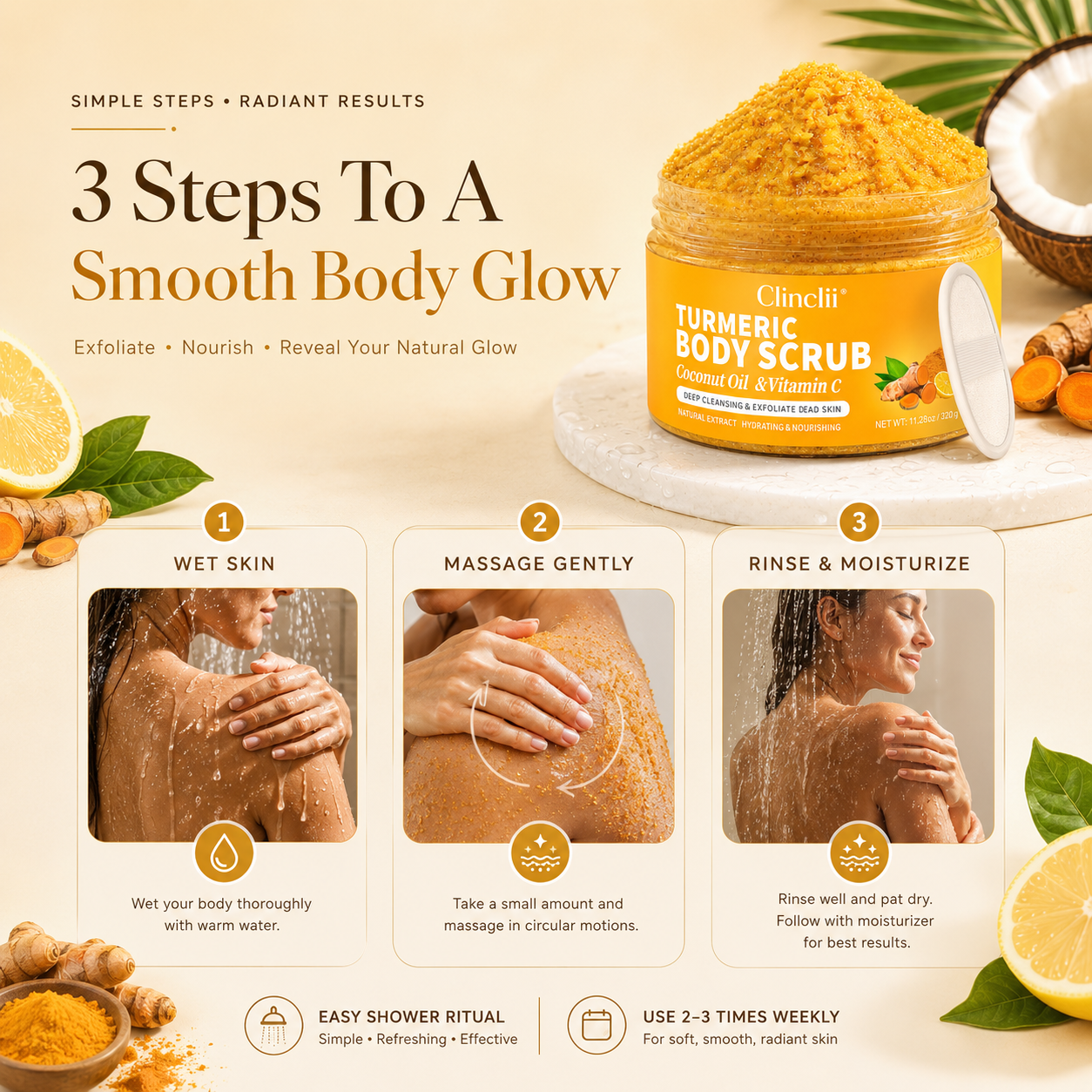 ✨Last Day 40% OFF💗Turmeric Exfoliating Body Scrub