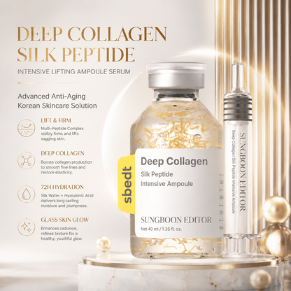 Deep Collagen Silk Peptide Intensive Lifting Ampoule Serum - Korean Anti-Aging Facial Essence