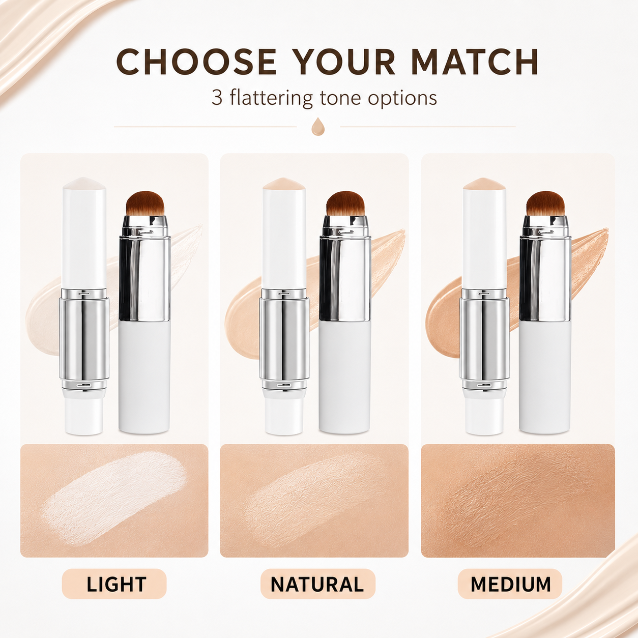 🎉BUY 1 GET 1 FREE🎉Color-Changing Foundation Stick with Collagen Capsules - Dual-Ended with Detachable Brush