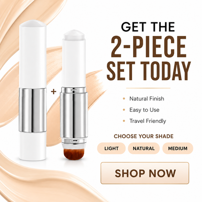 🎉BUY 1 GET 1 FREE🎉Color-Changing Foundation Stick with Collagen Capsules - Dual-Ended with Detachable Brush