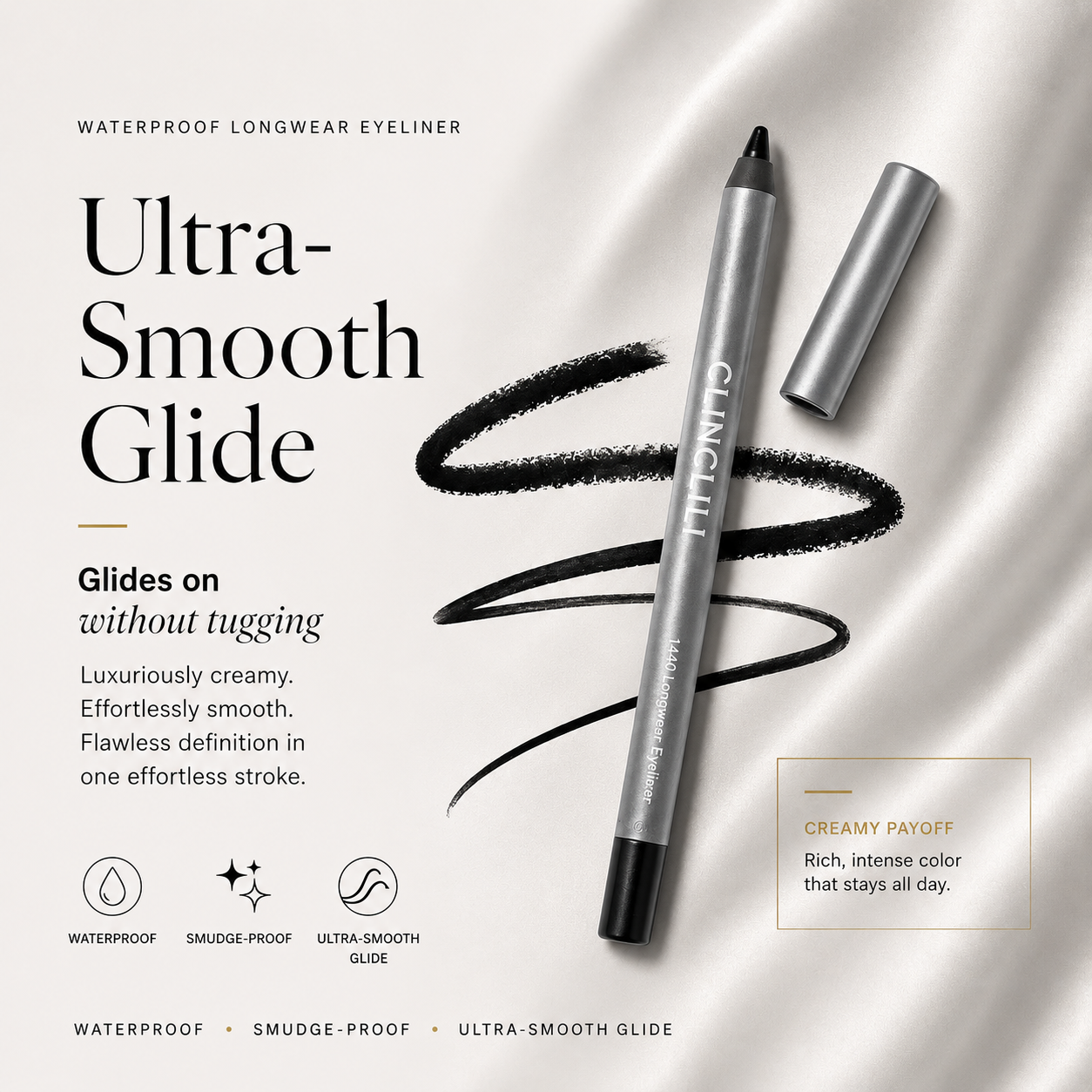 🌸 Longwear Eyeliner - Lightweight and Waterproof