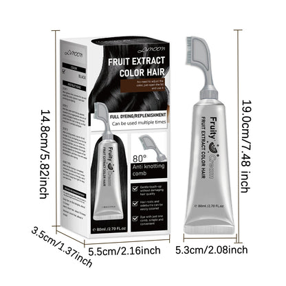 Comb-In Hair Dye Creamfor Gray Coverage