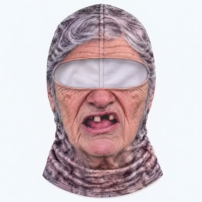 Old Man Ski Winter Face Mask 3D Funny Realistic Face Balaclava Party Gear